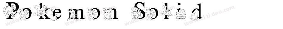 Pokemon Solid字体转换